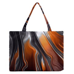 Fractal Structure Mathematic Medium Zipper Tote Bag by Amaryn4rt