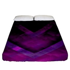 Purple Background Wallpaper Motif Design Fitted Sheet (king Size) by Amaryn4rt