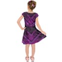 Purple Background Wallpaper Motif Design Kids  Short Sleeve Dress View2