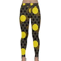 Sunflower Yellow Classic Yoga Leggings by Alisyart