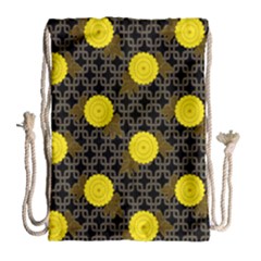 Sunflower Yellow Drawstring Bag (large)