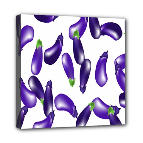 Vegetables Eggplant Purple Mini Canvas 8  X 8 