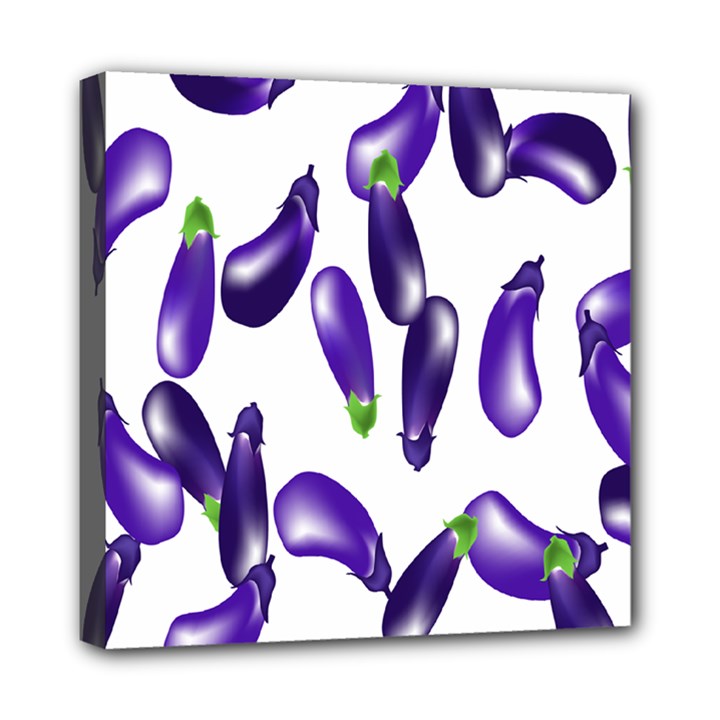 Vegetables Eggplant Purple Mini Canvas 8  x 8 