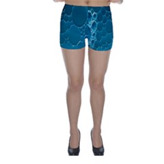 Water Bubble Blue Skinny Shorts