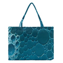 Water Bubble Blue Medium Tote Bag