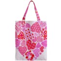 Valentines Day Pink Heart Love Zipper Classic Tote Bag View1