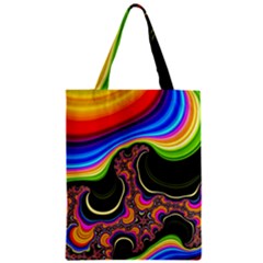 Wave Color Zipper Classic Tote Bag by Alisyart