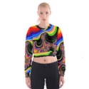 Wave Color Women s Cropped Sweatshirt View1