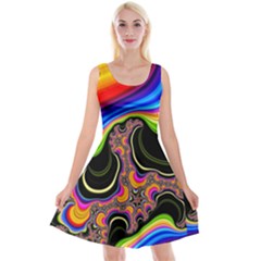 Wave Color Reversible Velvet Sleeveless Dress by Alisyart