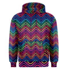 Wave Chevron Rainbow Color Men s Pullover Hoodie by Alisyart