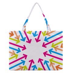 Arrows Pink Blue Orange Green Medium Zipper Tote Bag by Alisyart