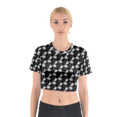 Butterfly Black Cotton Crop Top