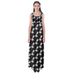 Butterfly Black Empire Waist Maxi Dress