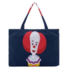 Clown Face Red Yellow Feat Mask Kids Medium Zipper Tote Bag by Alisyart