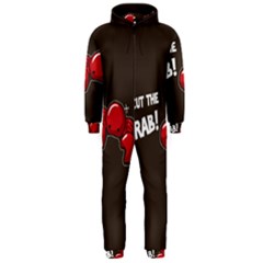 Cutthe Crab Red Brown Animals Beach Sea Hooded Jumpsuit (Men) 