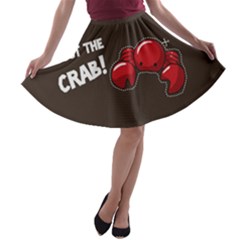 Cutthe Crab Red Brown Animals Beach Sea A-line Skater Skirt