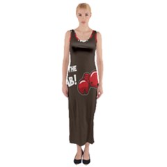 Cutthe Crab Red Brown Animals Beach Sea Fitted Maxi Dress