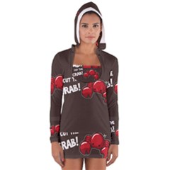 Cutthe Crab Red Brown Animals Beach Sea Women s Long Sleeve Hooded T-shirt