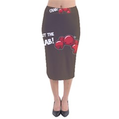 Cutthe Crab Red Brown Animals Beach Sea Velvet Midi Pencil Skirt