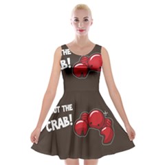 Cutthe Crab Red Brown Animals Beach Sea Velvet Skater Dress