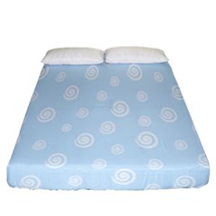 Circle Blue White Fitted Sheet (california King Size) by Alisyart