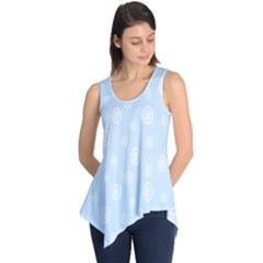 Circle Blue White Sleeveless Tunic