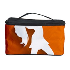 Dance Dancing Orange Girl Cosmetic Storage Case