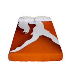 Dance Dancing Orange Girl Fitted Sheet (full/ Double Size) by Alisyart