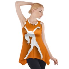 Dance Dancing Orange Girl Side Drop Tank Tunic