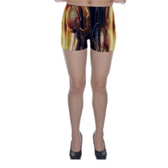Digital Art Gold Skinny Shorts