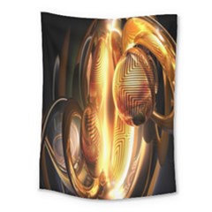 Digital Art Gold Medium Tapestry