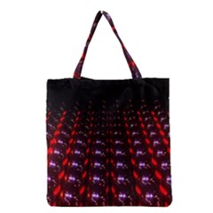 Digital Balls Lights Purple Red Grocery Tote Bag by Alisyart