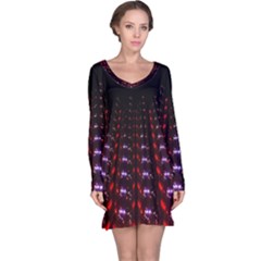 Digital Balls Lights Purple Red Long Sleeve Nightdress by Alisyart