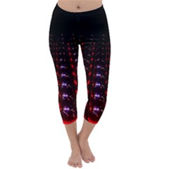 Digital Balls Lights Purple Red Capri Winter Leggings  by Alisyart