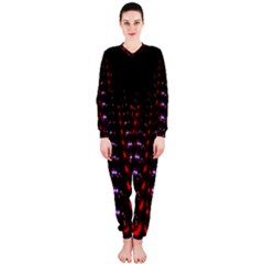 Digital Balls Lights Purple Red Onepiece Jumpsuit (ladies)  by Alisyart