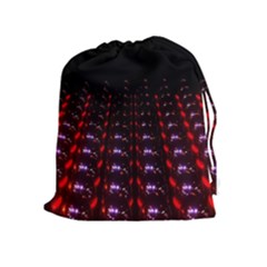 Digital Balls Lights Purple Red Drawstring Pouches (extra Large) by Alisyart