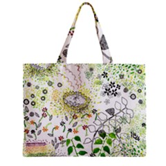 Flower Flowar Sunflower Rose Leaf Green Yellow Picture Zipper Mini Tote Bag by Alisyart