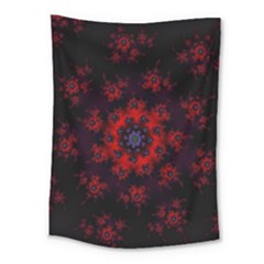 Fractal Abstract Blossom Bloom Red Medium Tapestry by Amaryn4rt