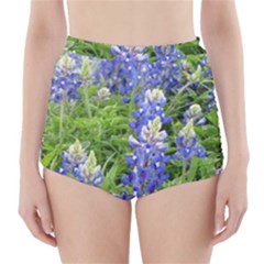 Blue Bonnets High-waisted Bikini Bottoms by CreatedByMeVictoriaB