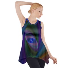 Ellipse Fractal Computer Generated Side Drop Tank Tunic by Amaryn4rt