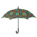 Pop Art Abstract Design Pattern Hook Handle Umbrellas (Large) View3