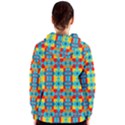 Pop Art Abstract Design Pattern Women s Zipper Hoodie View2