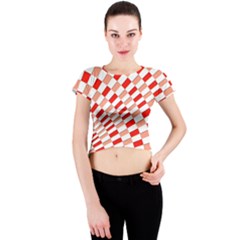 Graphics Pattern Design Abstract Crew Neck Crop Top by Amaryn4rt
