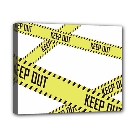 Keep Out Police Line Yellow Cross Entry Canvas 10  X 8 