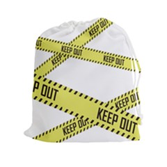 Keep Out Police Line Yellow Cross Entry Drawstring Pouches (xxl)