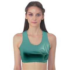 Leaf Green Blue Branch  Texture Thread Sports Bra