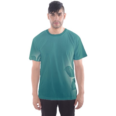 Leaf Green Blue Branch  Texture Thread Men s Sport Mesh Tee by Alisyart