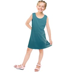 Leaf Green Blue Branch  Texture Thread Kids  Tunic Dress