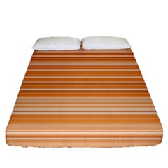 Line Brown Fitted Sheet (queen Size)