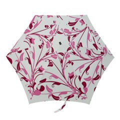 Leaf Pink Floral Mini Folding Umbrellas